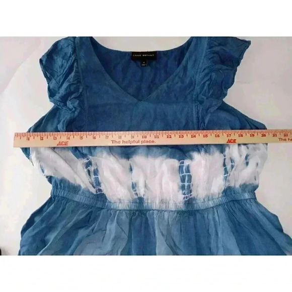 Lane Bryant Women's Dye Midi Dress Size 14 Blue White - Picture 6 of 10